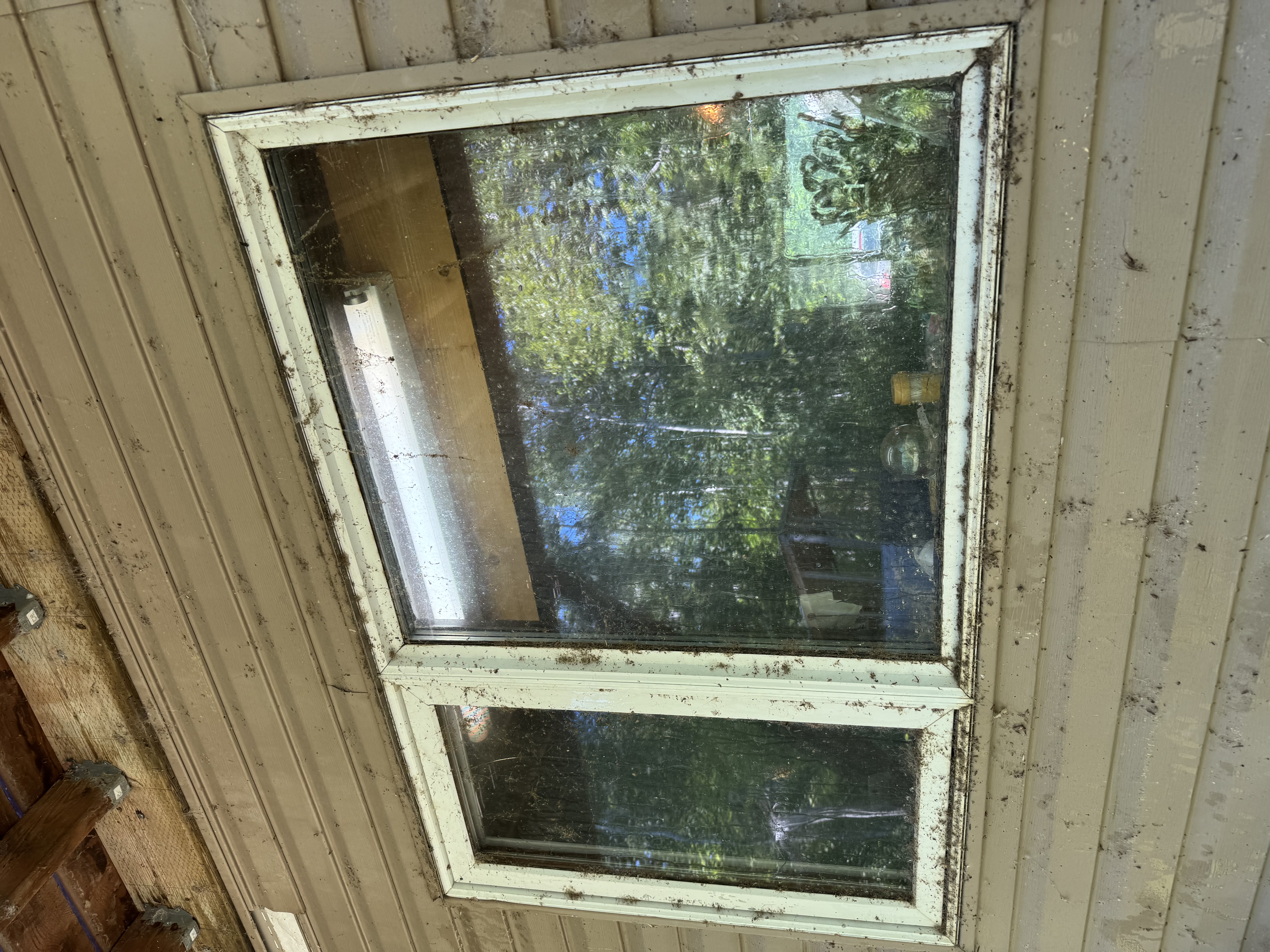 Lanai enclosure before exterior detailing